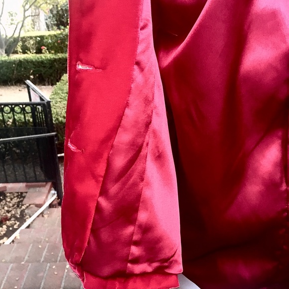 Vintage 1930s Red Silk Velvet Jacket Womens Small - Picture 12 of 12